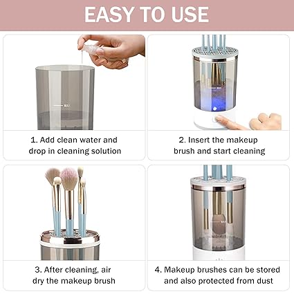 3 In 1 Electric Makeup Brush Cleaner Makeup Brushes Drying Rack Brush Holder Stand Tool Automatic Make Up Brush Cleaner Machin