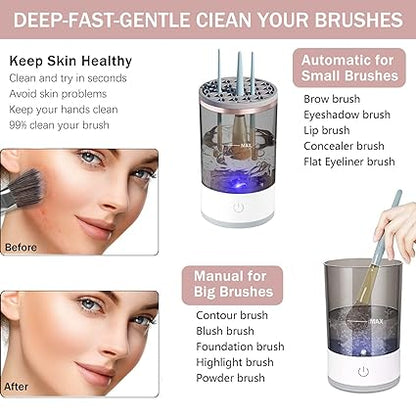 3 In 1 Electric Makeup Brush Cleaner Makeup Brushes Drying Rack Brush Holder Stand Tool Automatic Make Up Brush Cleaner Machin