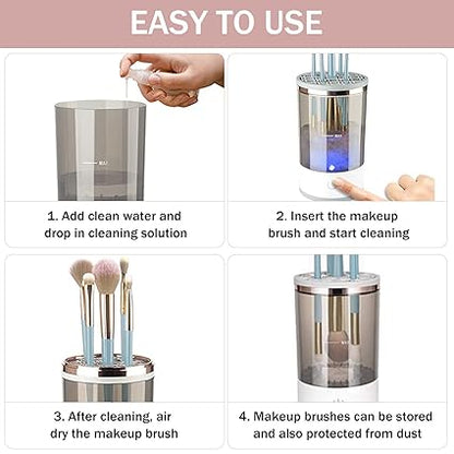 3 In 1 Electric Makeup Brush Cleaner Makeup Brushes Drying Rack Brush Holder Stand Tool Automatic Make Up Brush Cleaner Machin