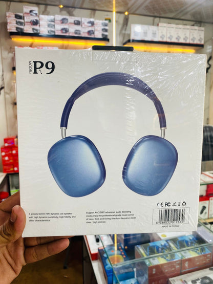 P9 Wireless Bluetooth Headphones – Fidelity Stereo Sound with Foldable Design, Soft Cushion Comfort, and Multi-Mode Playback