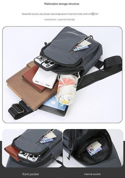 Premium Men’s Tactical Sport Chest Sling Bag for Travel & Hiking - Black
